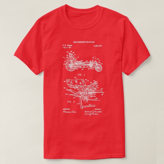 Fahrradpatent, Fahrradgeschenk für den Auflieger T-Shirt (Design vorne)