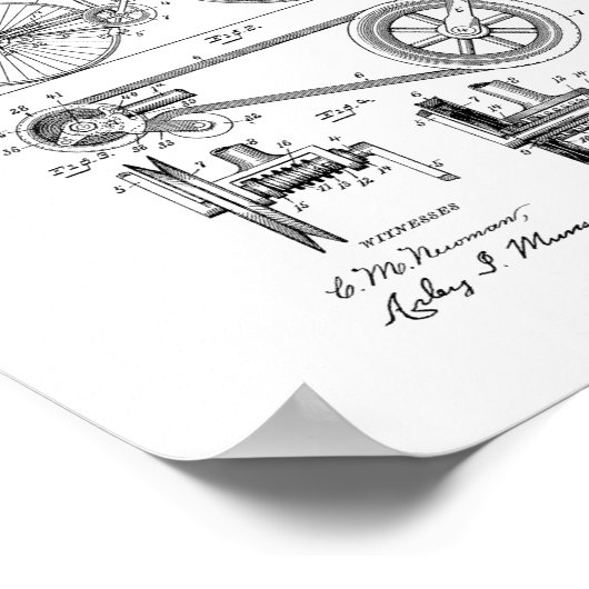 Fahrradpatent Poster (Ecke)