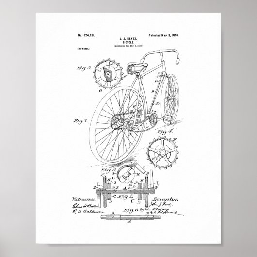 Fahrradpatent Poster (Vorne)