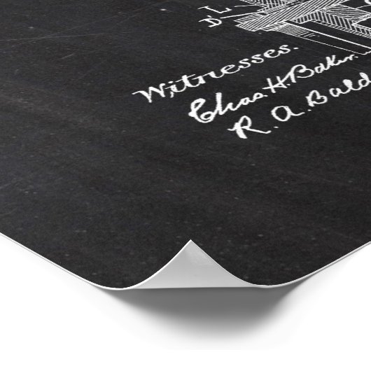 Fahrradpatent Poster (Ecke)