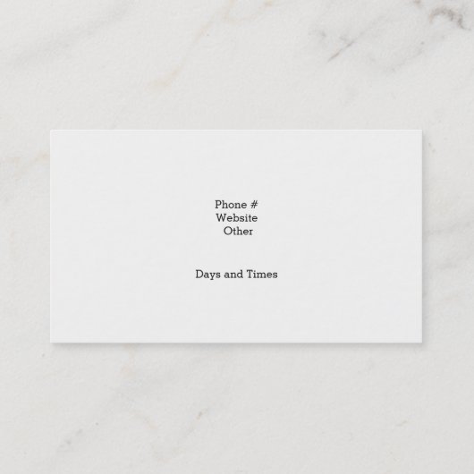 Fahrradpflege Visitenkarte (Rückseite)