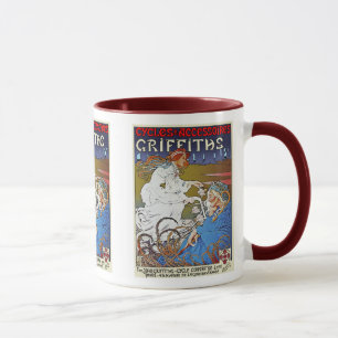 Fahrradplakat-Werbung: Griffiths Cycles Tasse