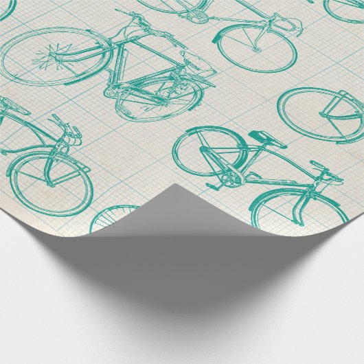 Fahrradplan-Entwurfs-Packpapier Geschenkpapier (Ecke)