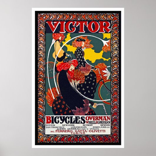 Fahrradposter: Victor Bicycles - William Bradley Poster (Vorne)
