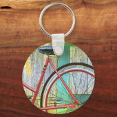 Fahrradrad Radfahren Altes Schild Schlüsselanhänger (Vorderseite)