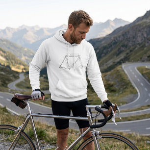 Fahrradrahmen-Geometrie-Diagramm Hoodie