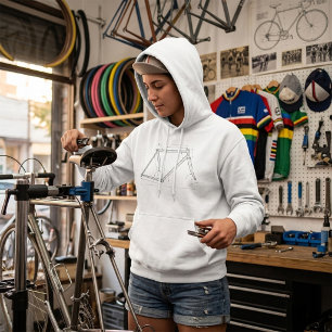 Fahrradrahmen-Geometrie-Diagramm Hoodie