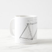 Fahrradrahmen-Geometrie-Diagramm  Kaffeetasse (Vorderseite Links)