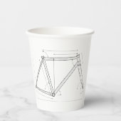 Fahrradrahmen-Geometrie-Diagramm Pappbecher (Vorderseite)