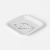Fahrradrahmen-Geometrie-Diagramm Pappteller (Gewinkelt)