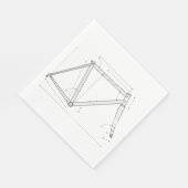 Fahrradrahmen-Geometrie-Diagramm  Serviette (Ecke)