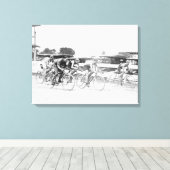 Fahrradrennen in Washington DC Fotograf Leinwanddruck (Insitu (Holzboden))