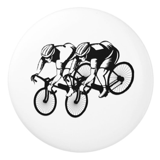 Fahrradrennen Keramikknauf (Vorderseite)