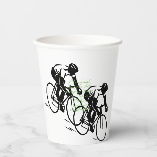 Fahrradrennen pappbecher (Vorderseite)