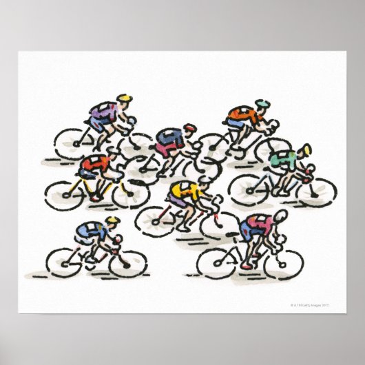 Fahrradrennen Poster (Vorne)
