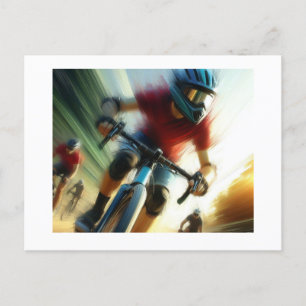 Fahrradrennen, Postkarte