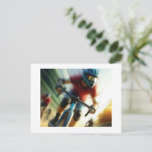 Fahrradrennen, Postkarte (Stehend Vorderseite)