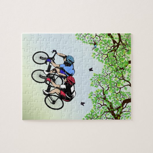 Fahrradrennen Puzzle (Horizontal)