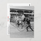 Fahrradrennen starten postkarte (Vorne/Hinten)