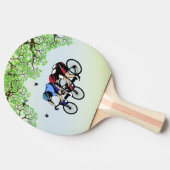 Fahrradrennen Tischtennis Schläger (Seitenansicht)