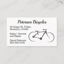 Fahrradreparatur Bike Shop Minimalistisch Visitenkarte