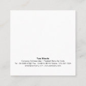 Fahrradreparaturfahrer Quadratische Visitenkarte (Rückseite)