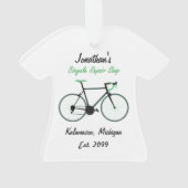 Fahrradreparaturgeschäft Weihnachtsschmuck Ornament (Rückseite)