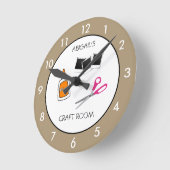 Fahrradsaal Personalisiert beigefarben Rim Round C Runde Wanduhr (Winkel)