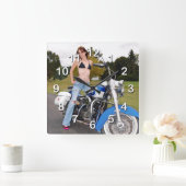 Fahrradschecker-Uhr Quadratische Wanduhr (Zuhause)