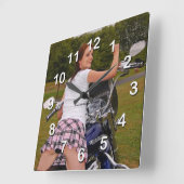 Fahrradschecker-Uhr Quadratische Wanduhr (Winkel)