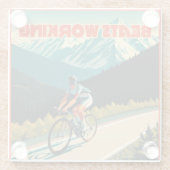 Fahrradschläger Glasuntersetzer (Rückseite)