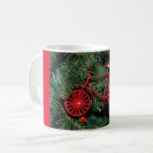Fahrradschmuck auf einem Weihnachtsbaum Kaffeetasse (Vorderseite Links)