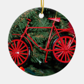 Fahrradschmuck auf einem Weihnachtsbaum Keramik Ornament