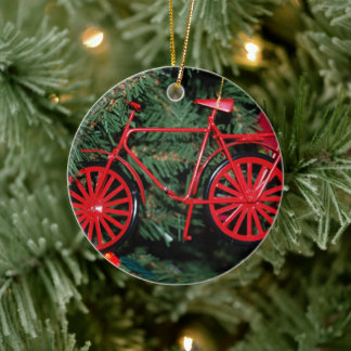 Fahrradschmuck auf einem Weihnachtsbaum Keramik Ornament