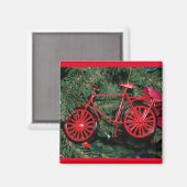 Fahrradschmuck auf einem Weihnachtsbaum Magnet (Vorderseite/Rückseite)