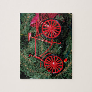Fahrradschmuck auf einem Weihnachtsbaum Puzzle