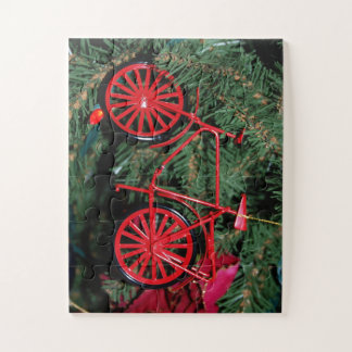 Fahrradschmuck auf einem Weihnachtsbaum Puzzle