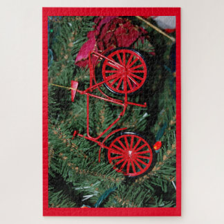 Fahrradschmuck auf einem Weihnachtsbaum Puzzle