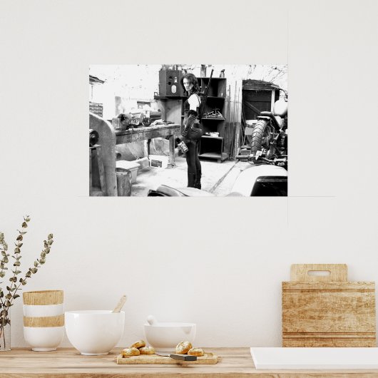 Fahrradschuppen Poster (Küche)