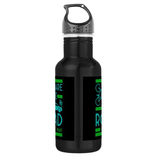 Fahrradsicherheit Edelstahlflasche (Rückseite)
