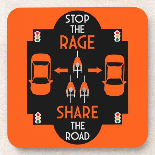 Fahrradsicherheit Getränkeuntersetzer (Vorderseite)