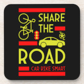 Fahrradsicherheit Getränkeuntersetzer (Vorderseite)