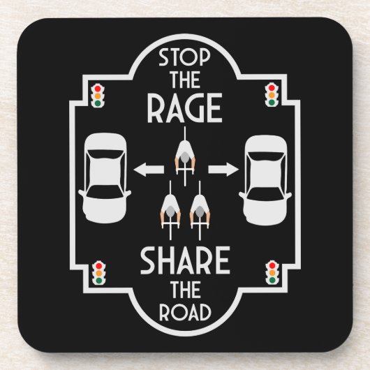 Fahrradsicherheit Getränkeuntersetzer (Vorderseite)