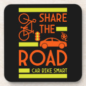 Fahrradsicherheit Getränkeuntersetzer (Vorderseite)