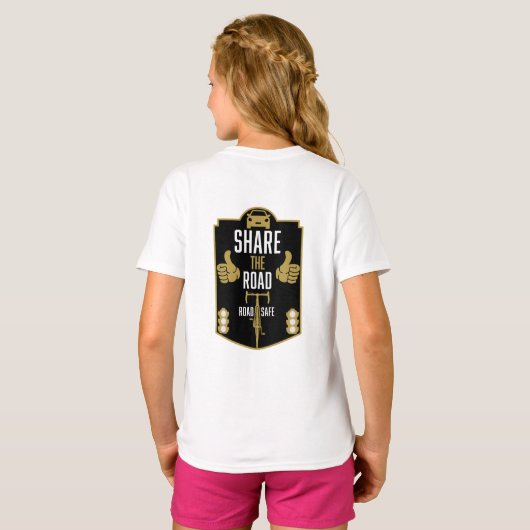 Fahrradsicherheit T-Shirt (Schwarz voll)