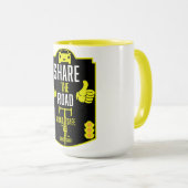 Fahrradsicherheit Tasse (VorderseiteRechts)