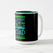 Fahrradsicherheit Zweifarbige Tasse (VorderseiteRechts)