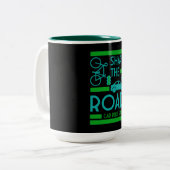 Fahrradsicherheit Zweifarbige Tasse (Vorderseite Links)