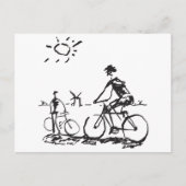 Fahrradskizze Postkarte (Vorderseite)