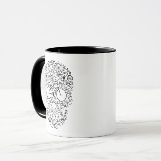 Fahrradskull Tasse (Vorderseite Links)